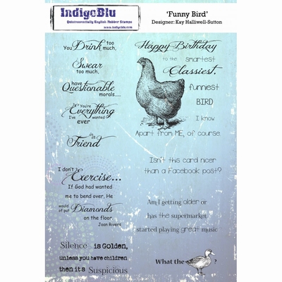 IndigoBlu stempel Funny Bird | Designed by Kay Halliwell-Sut