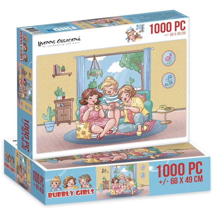 Puzzel 1000 pc - Yvonne Creations - Bubbly Girls Tea Time 00