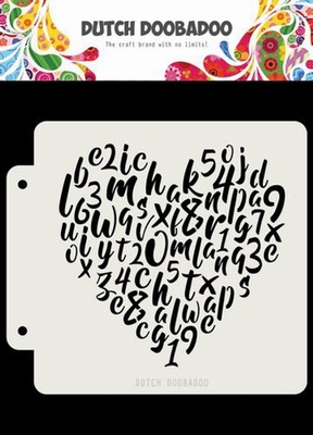 Dutch Doobadoo Mask Art Alphabet Heart