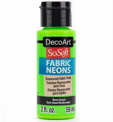 SoSoft Fabric NEON Paint, NEON GROEN| 59ml