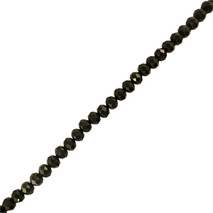 Zwart | Top Facet kralen Black Pearl 8x6mm disc | 33 stuks