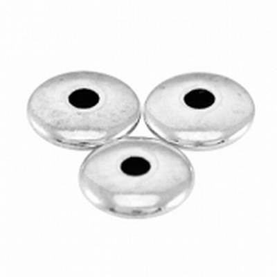 Disc Kraal 5 x 1,5 mm | Antiek Zilver | 10 stuks