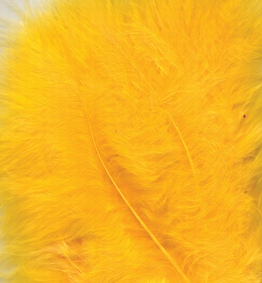 Marabou Feathers,Yellow,15pcs