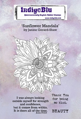 IndigoBlu stempel A6 | Sunflower Mandala