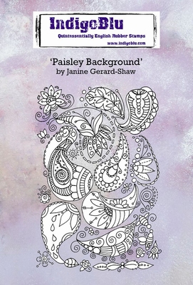 IndigoBlu stempel A6 | Paisley Background