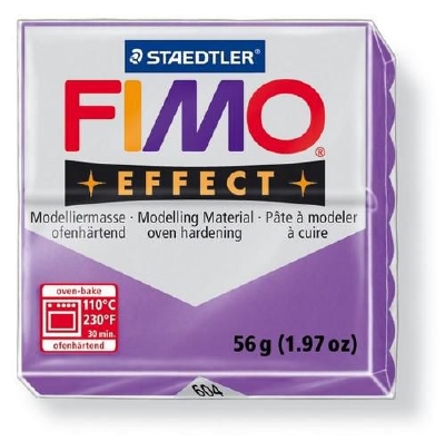 Fimo effect boetseerklei 56 g transparant lila
