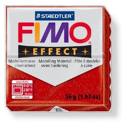 Fimo effect boetseerklei 56 g metallic rood