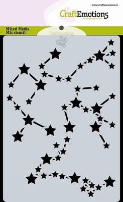 CraftEmotions Mask Stencil Stars Sign A6 Carla Creaties