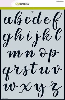 CraftEmotions Mask Stencil Alfabet CK handletter H = ±25-60m