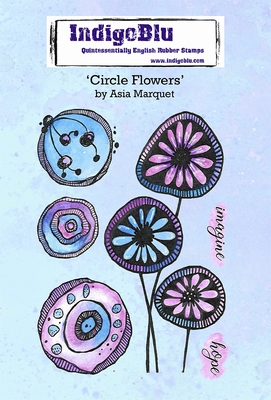 IndigoBlu stempel Circle Flowers by Asia Marquet