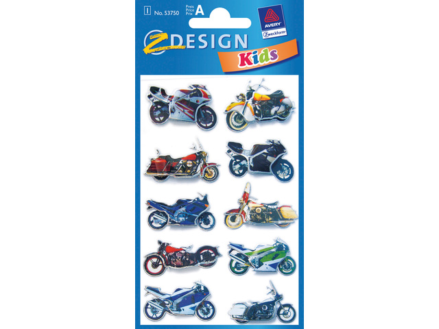 3D stickers Z-Design Kids pakje a 1 vel motoren