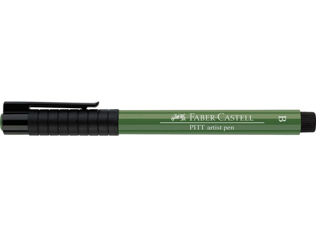 Faber Castell Pitt Artist Pen Brush 167 permanent olijfgroen