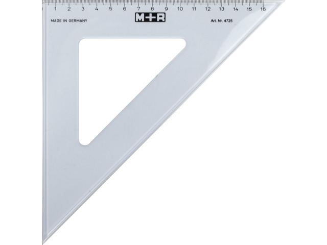 Driehoek M+R 45gr 25cm kunststof grijs