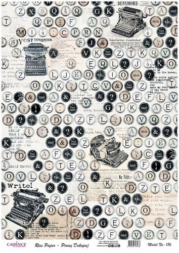 Cadence rijstpapier typemarchine - letters Model No: 186