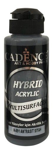 Cadence Hybride acrylverf | Antraciet zwart | 120 ml