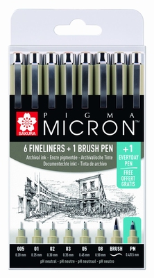 Sakura Pigma Micron | set van 8 pennen