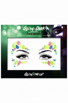 Glow in the dark face jewels