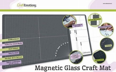 CraftEmotions Glass Craft Mat (60,3 x 36,2cm) magnetisch