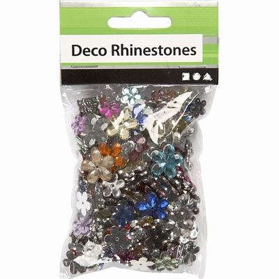 Strasstenen mix ± 15gram | afm 6-10-12 mm, Bloemetjes