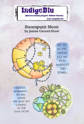 IndigoBlu stempel A6 | Steampunk Moon