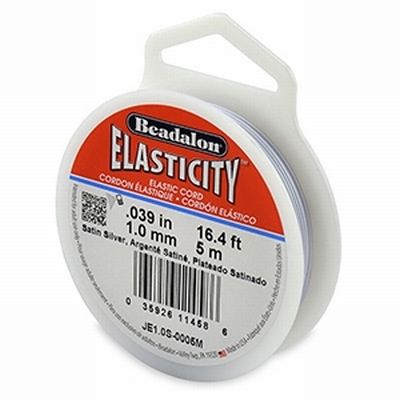 Beadalon Elasticity | Elastiek |  1,0mm | 5 m | Silver Satin