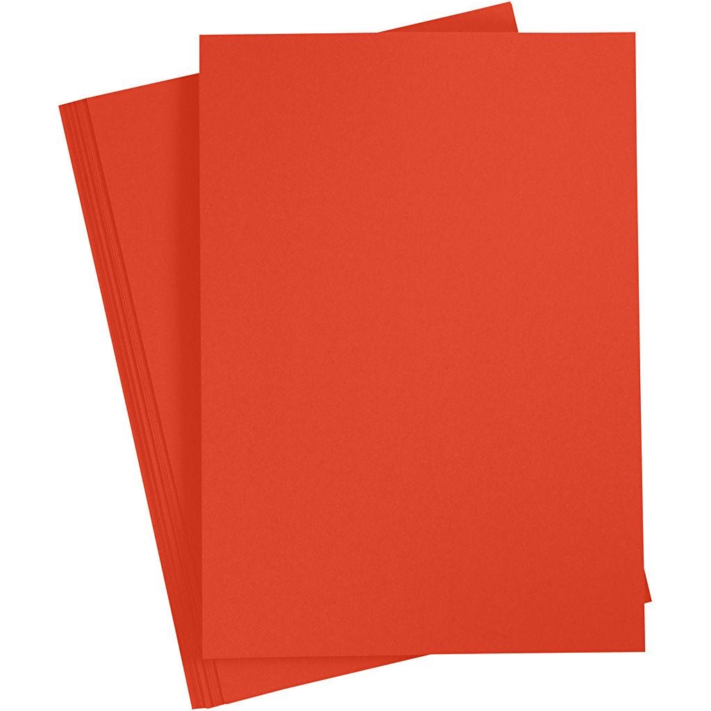 Gekleurd karton A4 Helder Rood | 180 gram | 20 vel