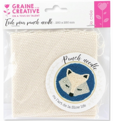 Graine Creative Katoenen Punch Needle Stof 25x25 cm