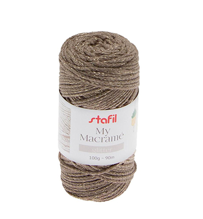 Stafil My Macrame Glitter, Camel 100gr / 90mtr.