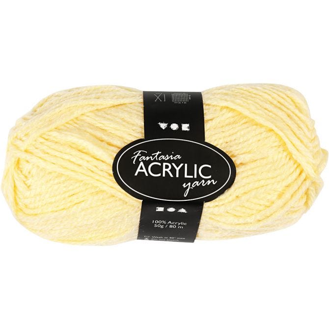 Fantasia acrylgaren | Licht Geel | 50 gram | 80 meter