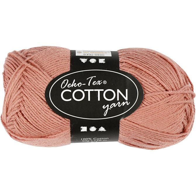 Katoen garen | Oud Roze| 50 gram | 170 meter