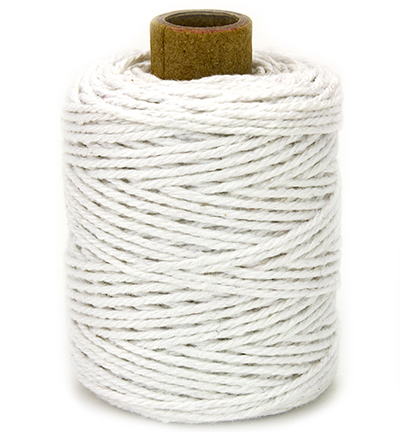 Katoenen koord, wit, 50mtr x 2mm