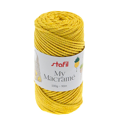 Stafil My Macrame Yarn, Yellow 100gr / 90mtr.