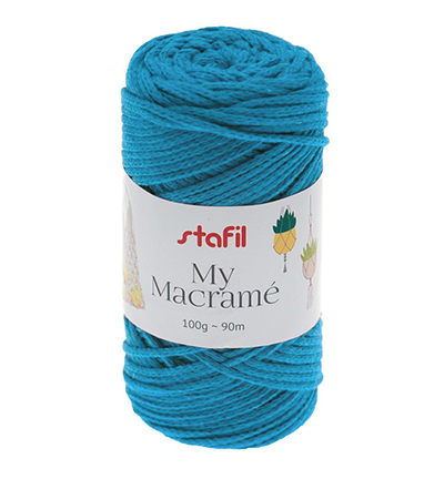 Stafil My Macrame Yarn, Turquoise Blue 100gr / 90mtr.