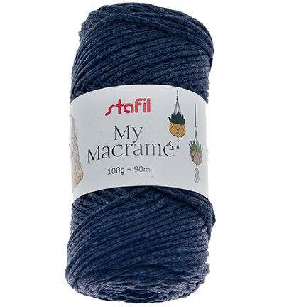 Stafil My Macrame Yarn, Blue Melange 100gr / 90mtr.