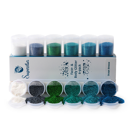 Ocean Breeze  Glitter Mix Sixpack 90 ml.