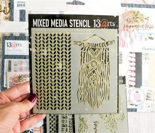 13 arts Mixed Media Stencil Macrame