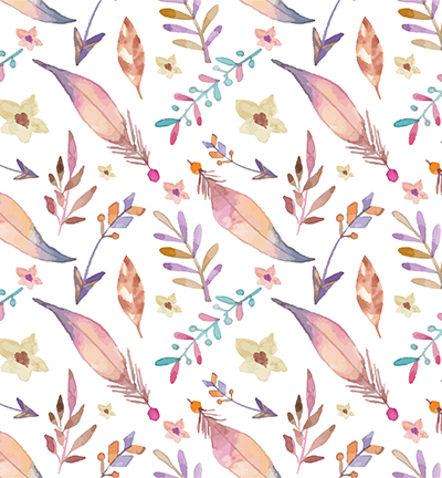 Vegan leer | white | boho feathers