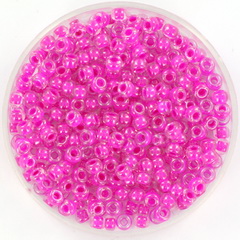 Miyuki rocaille 8/0 | fuchsia lined crystal | 25 gram