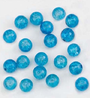 BLAUW IJsblauw | Sparkle glaskraal | 8mm | 20 st