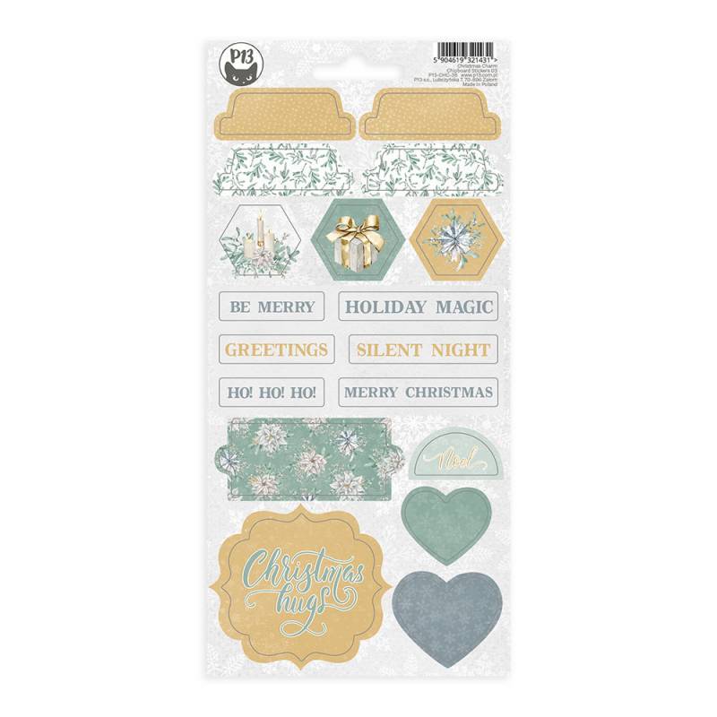 Piatek | P13 Chipboard sticker sheet Christmas Charm 03