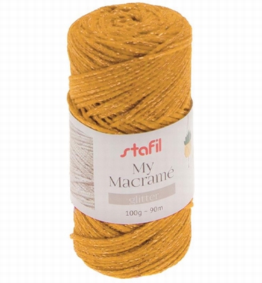 Stafil My Macrame Glitter, Amber 100gr / 90mtr.