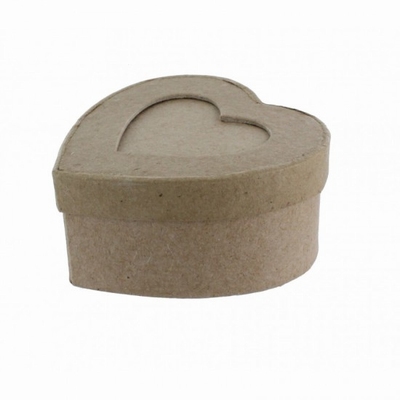 Papier Mache Doos Hart met kader | 80x80x40mm