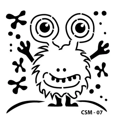 Cadence Kids Monster Stencil CSM-07 25x25 cm