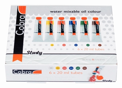 Cobra Study watervermengbare olieverf starterset | 6 x 20ml