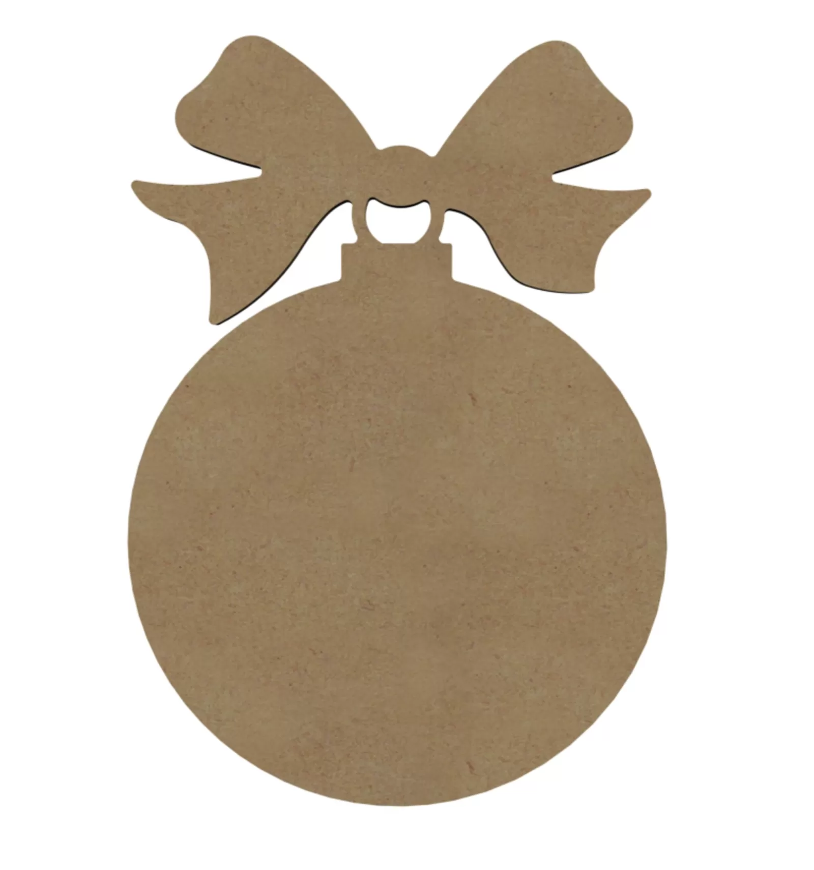 Gomille MDF Figuur Kerstbal met Strik 26 cm