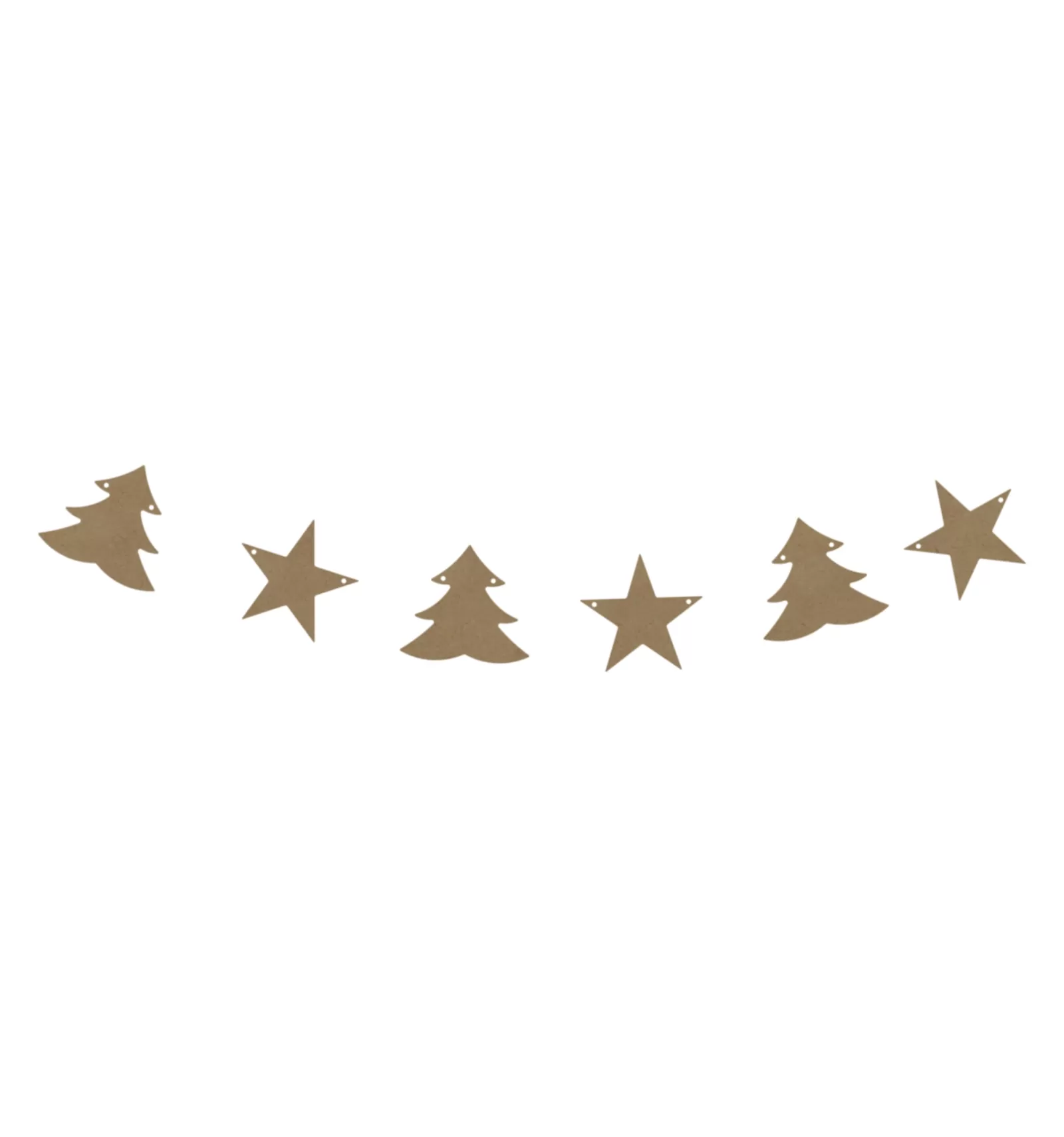 Gomille MDF Slinger Kerst Sterren en Bomen