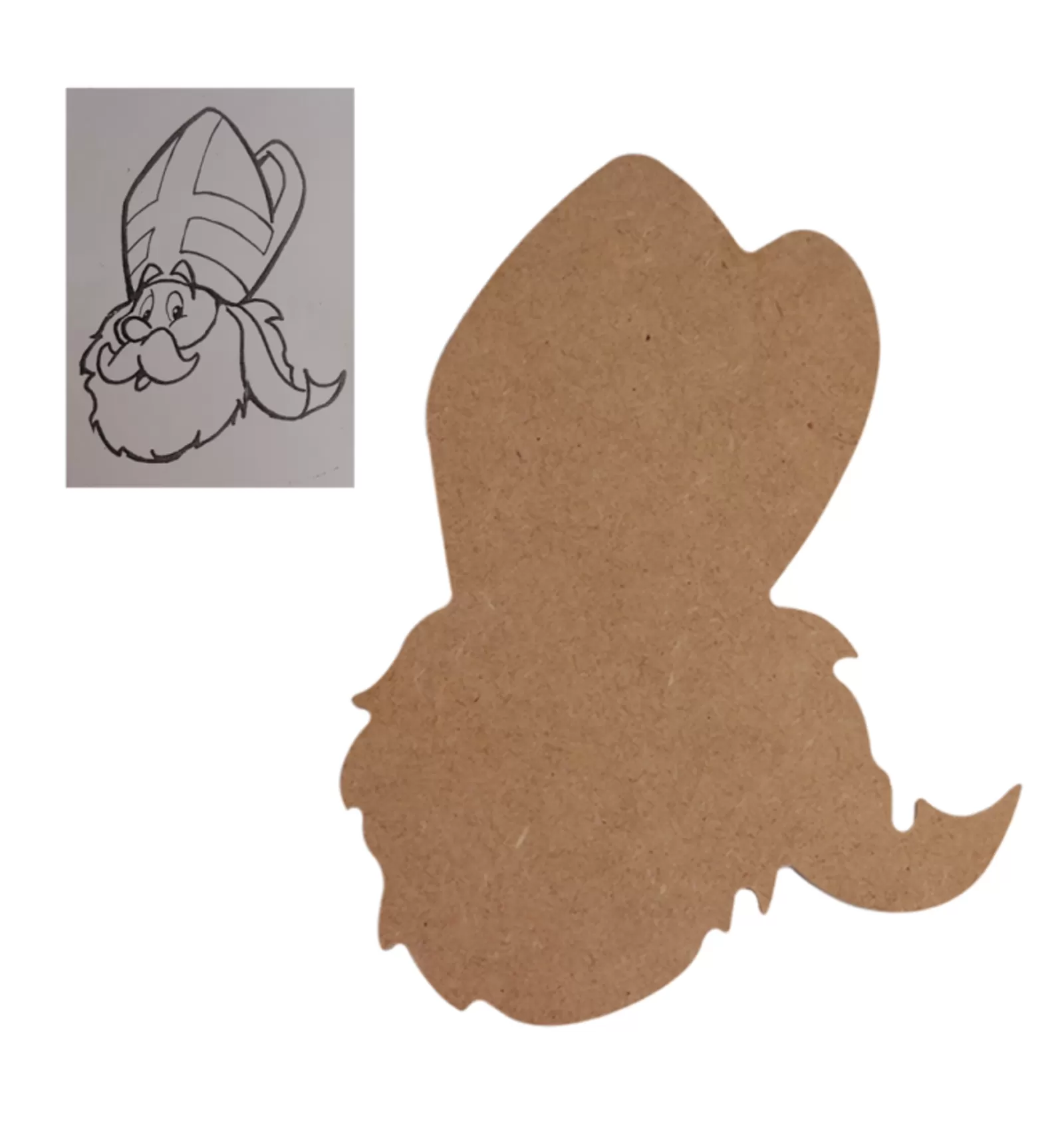Gomille MDF Figuur Sinterklaas 15 cm