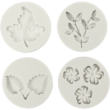 Siliconen Vormen Bloemen en Bladeren |  H: 0,5 cm L: 1,8-4,5 cm