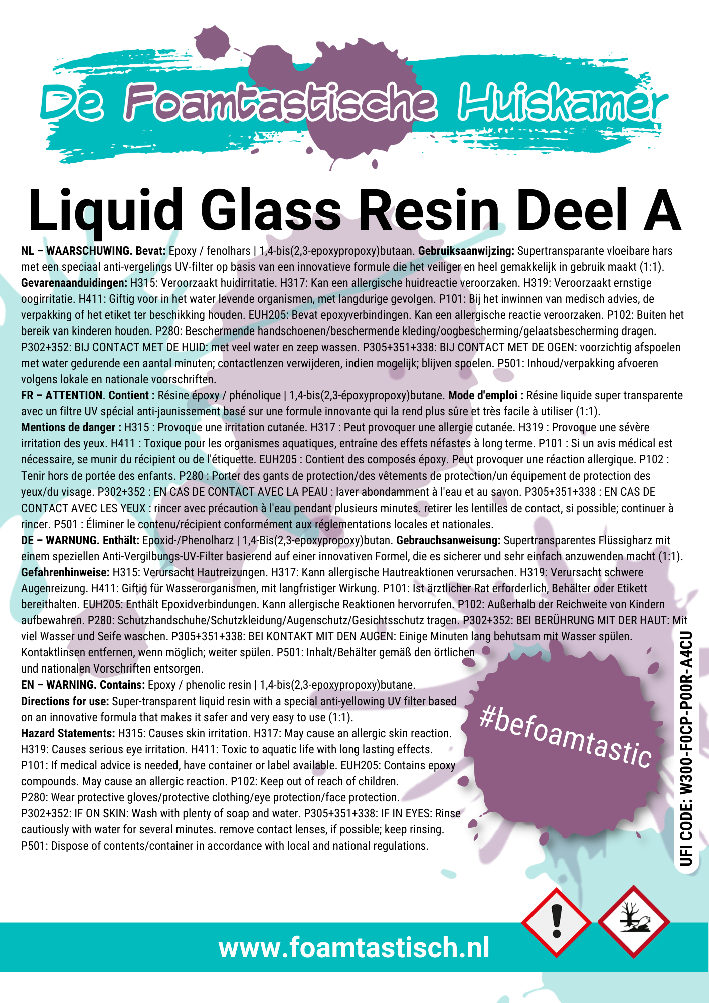 Reschimica | Liquid Glass Resin | Epoxy | 1 : 1