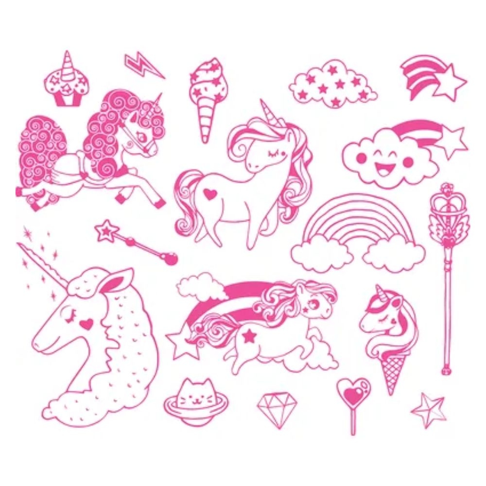 Aladine Kids Stampo Minos Stempel Set Unicorn 18 stuks